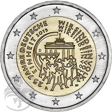 Alemanha 2 moeda 25 anos da Unificao